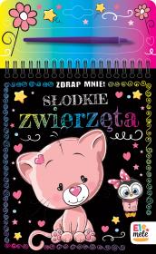 Słodkie zwierzęta. Zdrap mnie!. Autor: Opracowanie zbiorowe. Dadada.pl Okładka książki Słodkie zwierzęta. Zdrap mnie!