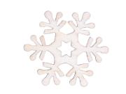 Opakowanie Śnieżynka naturalna dekoracja drewniana 4cm 12szt