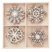 Opakowanie Śnieżynki z drewna 20szt