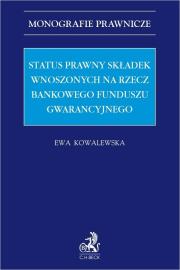 Okładka książki Status prawny składek wnoszonych...