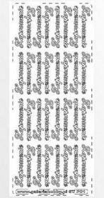 Opakowanie Stiker ażurowy 32szt zaproszenie srebrny