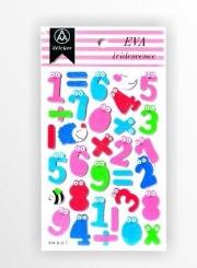 Opakowanie Stiker z elementami z pianki z lekkim brokatem