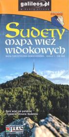 Okładka książki Sudety mapa wież widokowych 1:200 000