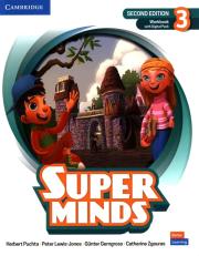 Super Minds Level 3 Workbook with Digital Pack British English. Autor: Puchta Herbert, Lewis-Jones Peter, Gerngross GĂĽnter, Zgouras Catherine. Dadada.pl Okładka książki Super Minds Level 3 Workbook with Digital Pack British English