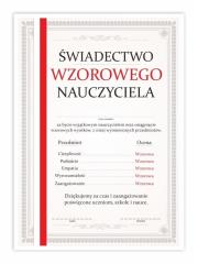 Świadectwo A4 nauczyciela - Czerwony pasek 10szt. Wydawca: LearnHow. Dadada.pl Opakowanie Świadectwo A4 nauczyciela - Czerwony pasek 10szt