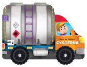 Świat na kółkach. Cysterna. Autor: Podgórska Anna. Dadada.pl Okładka książki Świat na kółkach. Cysterna