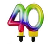 Opakowanie Świeczka liczba 40 Galaxy 7,5 cm