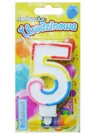 Opakowanie Świeczka urodzinowa 5