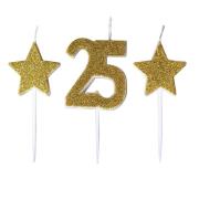 Opakowanie Świeczki urodzinowe 25 z gwiazdkami