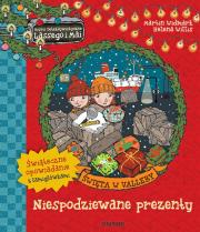 Święta w Valleby. Niespodziewane prezenty. Biuro Detektywistyczne Lassego i Mai. Autor: Martin Widmark, Helena Willis. Dadada.pl Okładka książki Święta w Valleby. Niespodziewane prezenty. Biuro Detektywistyczne Lassego i Mai