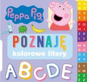 Świnka Peppa. Poznaję kolorowe litery. Autor:   Praca zbiorowa. Dadada.pl Okładka książki Świnka Peppa. Poznaję kolorowe litery