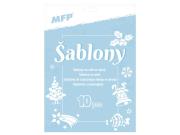 Opakowanie Szablony do śniegu w sprayu 10 motywów