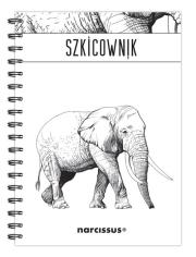 Opakowanie Szkicownik B5 na spirali gładki Słoń