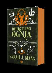 Szklany tron T.3 Dziedzictwo ognia. Autor: Maas Sarah. Dadada.pl Okładka książki Szklany tron T.3 Dziedzictwo ognia