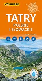 Tatry Polskie i Słowackie mapa laminowana. Autor:   Praca zbiorowa. Dadada.pl Okładka książki Tatry Polskie i Słowackie mapa laminowana
