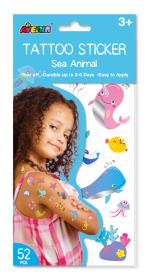 Tatuaże - Wodne zwierzęta. Wydawca: AVENIR. Dadada.pl Opakowanie Tatuaże - Wodne zwierzęta