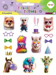 Opakowanie Tatuaże zmywalne Animals Funny HAPPY COLOR