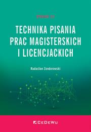 Technika pisania prac magisterskich i licencjac.... Autor: Zenderowski Radosław. Dadada.pl Okładka książki Technika pisania prac magisterskich i licencjac...