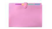 Opakowanie Teczka A4 harmonijkowa PP pastel różowy