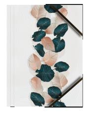 Opakowanie Teczka A4 kartonowa z gumką narożną liście (6szt)