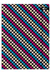 Opakowanie Teczka A4+ kartonowa z gumką SKATE szachownica mix. 24x31cm Happy Color