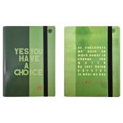 Teczka A4 skrzydłowa z gumką Think Green MIX. Wydawca: Ziemia Obiecana. Dadada.pl Opakowanie Teczka A4 skrzydłowa z gumką Think Green MIX