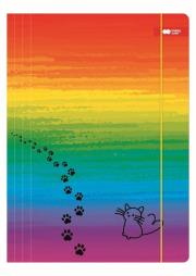 Opakowanie Teczka A4+ z gumką Miaow tęcza HAPPY COLOR