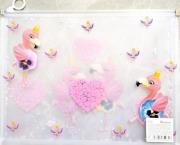 Opakowanie Teczka A4+ z plastikowym suwakiem Flamingi P0122