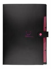 Opakowanie Teczka plastikowa A4 z 5 przegródkami czarna