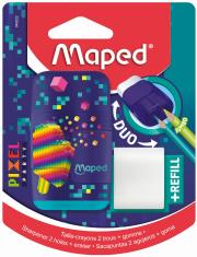 Temperówka z gumką Connect Pixel 2 otwory MAPED. Wydawca: Maped. Dadada.pl Opakowanie Temperówka z gumką Connect Pixel 2 otwory MAPED