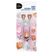 Opakowanie Temperówka z ołówkami Misie KIDEA