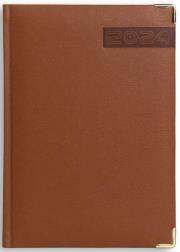 Opakowanie Terminarz 2024 B6 dzienny Lux - brązowy