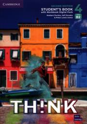 Think Level 4 Student's Book with Workbook Digital Pack British English. Autor: Puchta Herbert, Stranks Jeff, Lewis-Jones Peter. Dadada.pl Okładka książki Think Level 4 Student's Book with Workbook Digital Pack British English