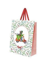 Opakowanie Torebka ozdobna duża Święta Skuter