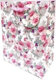 Opakowanie Torebka ozdobna matowa 18x23x10cm róże GB23128