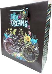 Opakowanie Torebka ozdobna matowa 35x37x12cm rower GB23158