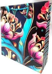 Opakowanie Torebka ozdobna matowa 35x37x12cm tulipany GB23157