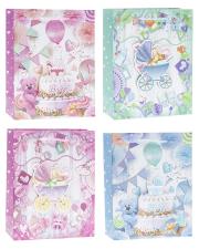 Opakowanie Torebka Pop-Up 3D Narodziny 26x32x10cm mix ROZETTE 12 szt