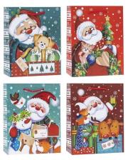 Opakowanie Torebka świąteczna Mikołaj 18x23x8cm mix ROZETTE