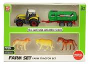 Opakowanie Traktor metalowy z przyczepą i zwierzętami