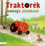 Traktorek pomaga jelonkowi. Autor: Quintart Natalie. Dadada.pl Okładka książki Traktorek pomaga jelonkowi