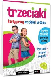 Trzeciaki. Karty pracy w szkole i w domu. Autor: Marta Kurdziel. Dadada.pl Okładka książki Trzeciaki. Karty pracy w szkole i w domu