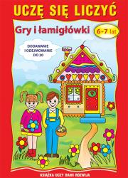 Uczę się liczyć. Gry i łamigłówki. 6-7 lat. Autor: Guzowska Beata. Dadada.pl Okładka książki Uczę się liczyć. Gry i łamigłówki. 6-7 lat