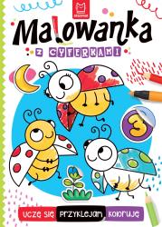 Uczę się, przyklejam, koloruję. Malowanka z cyferkami. Autor: Kaczyńska Agata. Dadada.pl Okładka książki Uczę się, przyklejam, koloruję. Malowanka z cyferkami