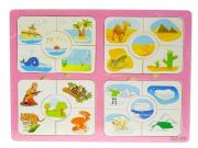 Układanka drewniana 4 obrazki. Wydawca: ADAR. Dadada.pl Opakowanie Układanka drewniana 4 obrazki