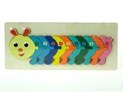 Opakowanie Układanka drewniana puzzle gąsienica edukacyjna