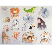 Opakowanie Układanka drewniana zwierzęta z Safari SPW83805AN01