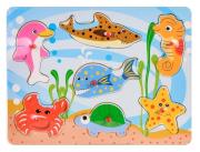 Opakowanie Układanka drewno - zwierzęta morskie