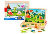 Opakowanie Układanka magnetyczna dinozaury