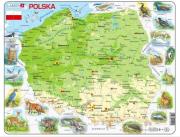 Opakowanie Układanka Polska Mapa fizyczna 61 elementów